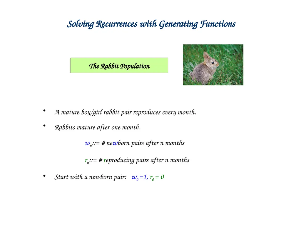 Generating Functions and Counting Trees Today’s - slide 30 of 54
