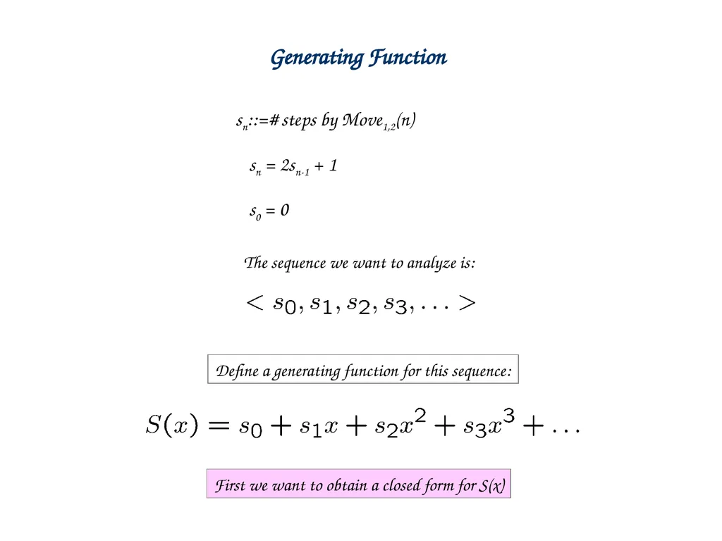 Generating Functions and Counting Trees Today’s - slide 39 of 54