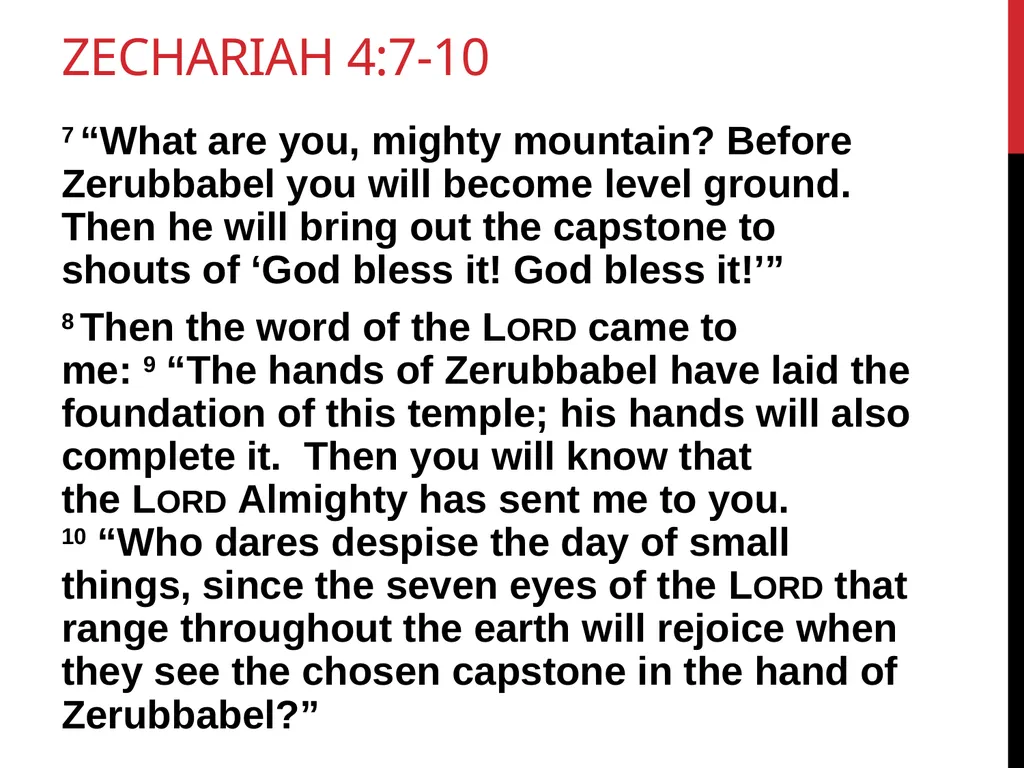 Zechariah Chapter 4 “A prophetic interpretation” - slide 5 of 16
