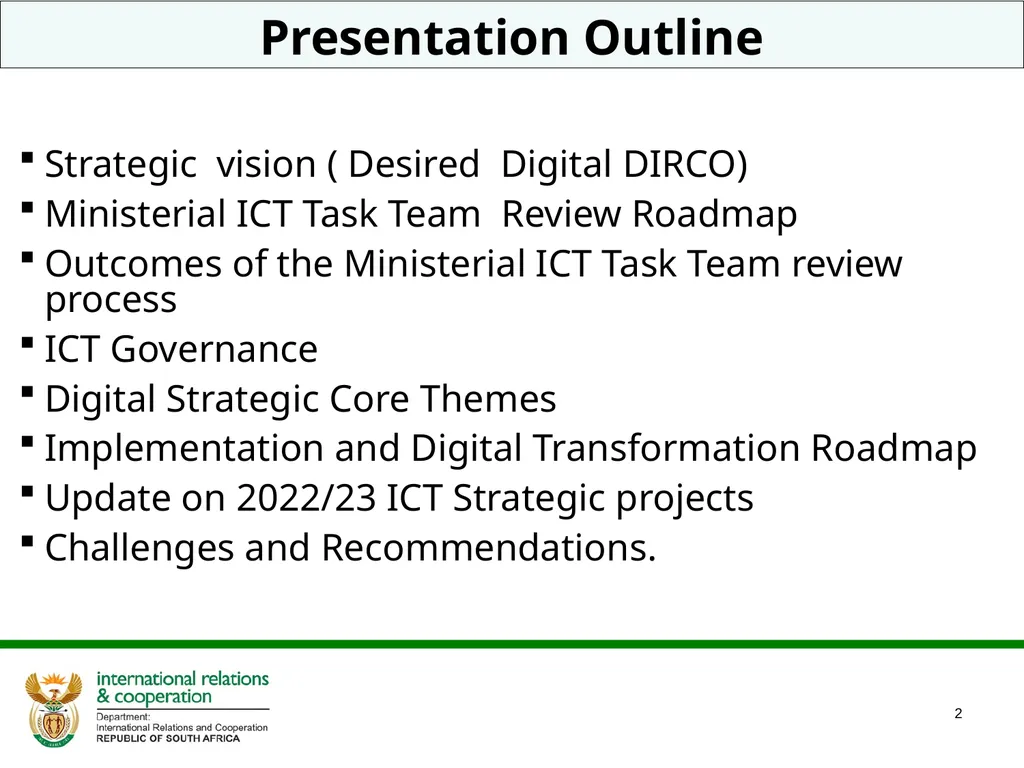 DIGITAL STRATEGY 2020- 2025 IMPLEMENTATION UPDATE - slide 2 of 18