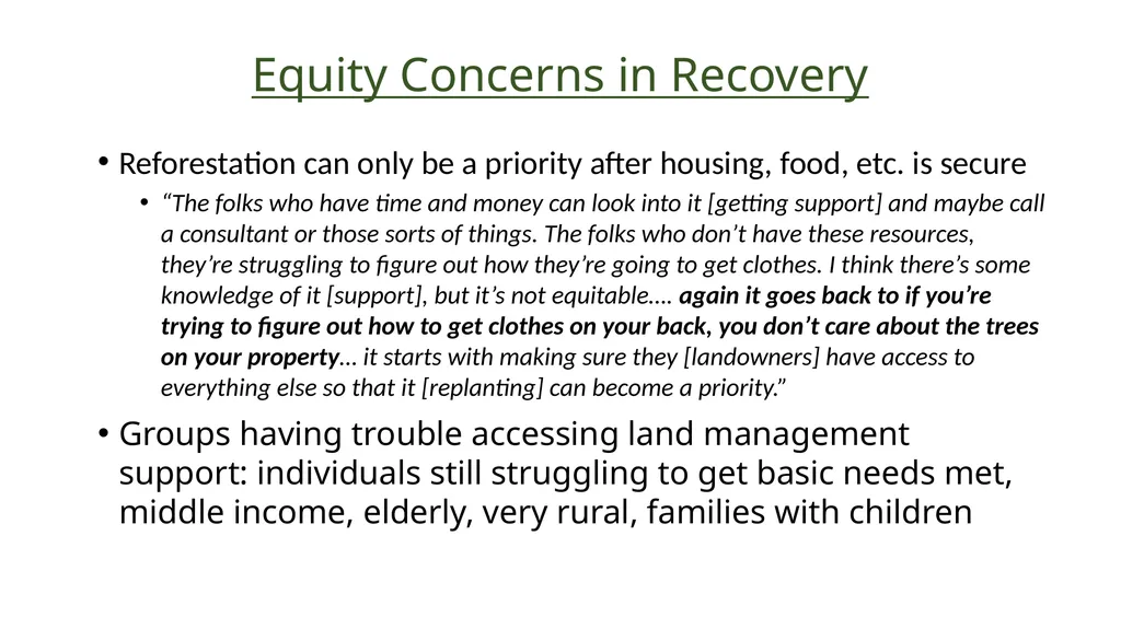 Grow Back Better Social and ecological factors - slide 10 of 12