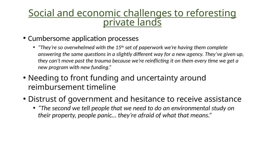 Grow Back Better Social and ecological factors - slide 8 of 12
