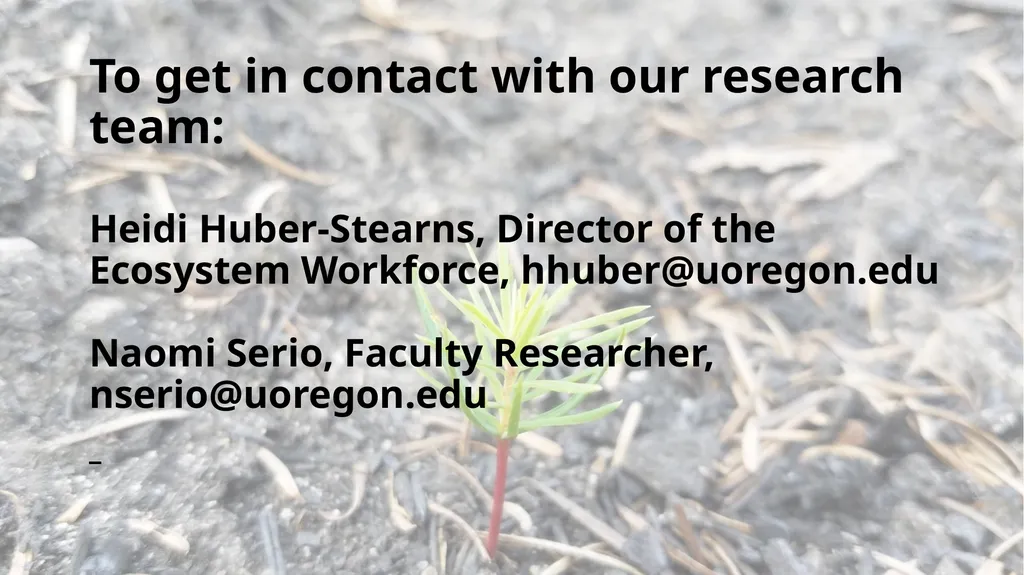 Grow Back Better Social and ecological factors - slide 12 of 12