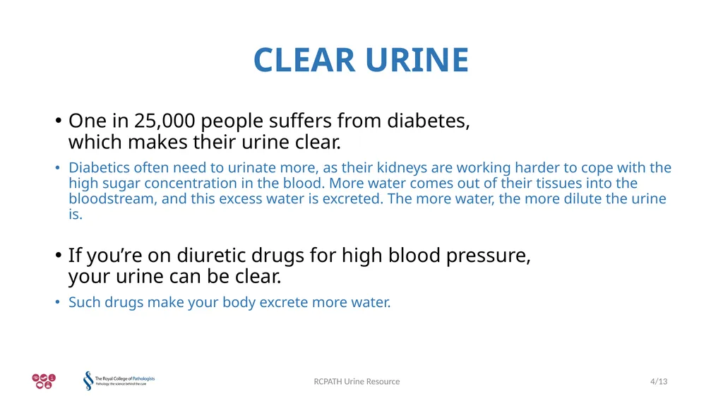 URINE TROUBLE URINE RESOURCE RCPATH Urine Resource - slide 4 of 13