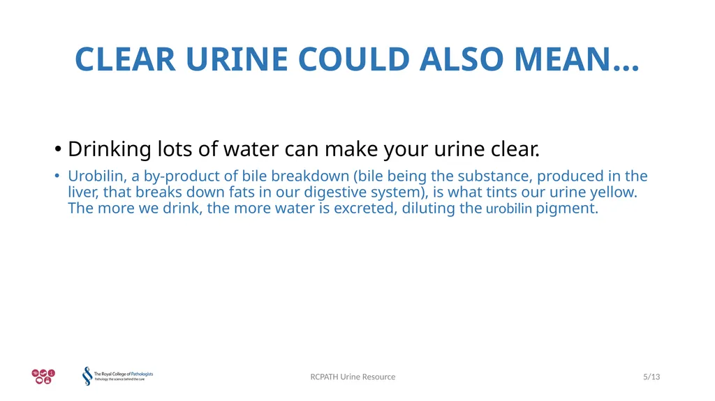 URINE TROUBLE URINE RESOURCE RCPATH Urine Resource - slide 5 of 13