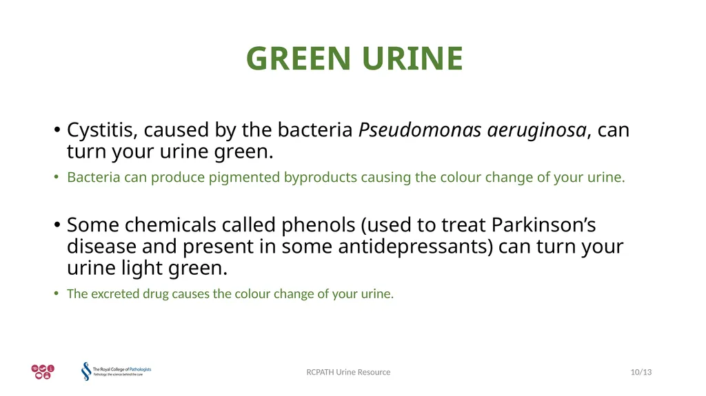 URINE TROUBLE URINE RESOURCE RCPATH Urine Resource - slide 10 of 13
