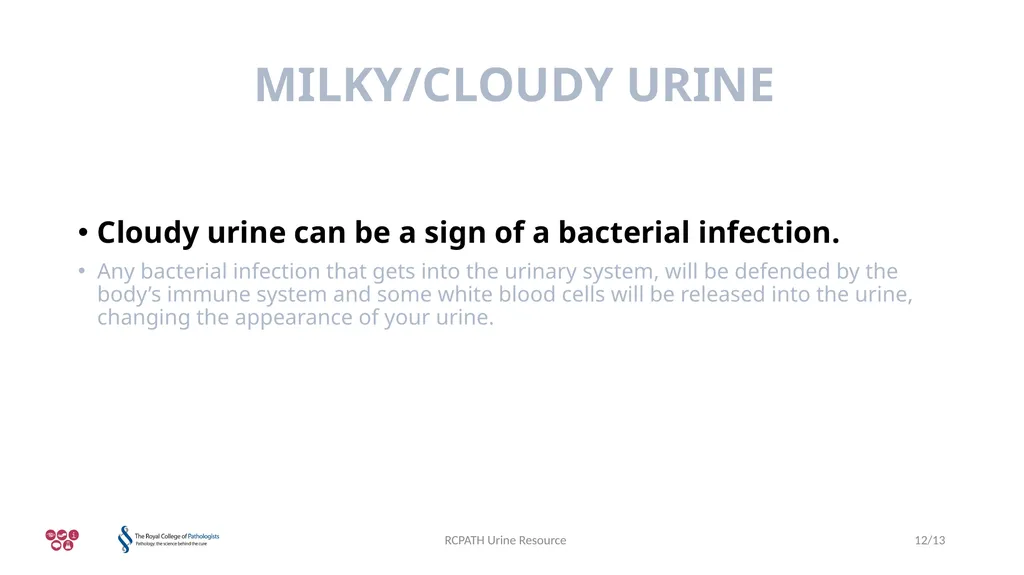 URINE TROUBLE URINE RESOURCE RCPATH Urine Resource - slide 12 of 13