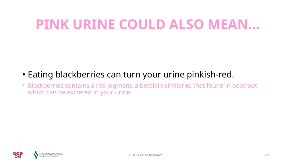 URINE TROUBLE URINE RESOURCE RCPATH Urine Resource - slide 9 of 13