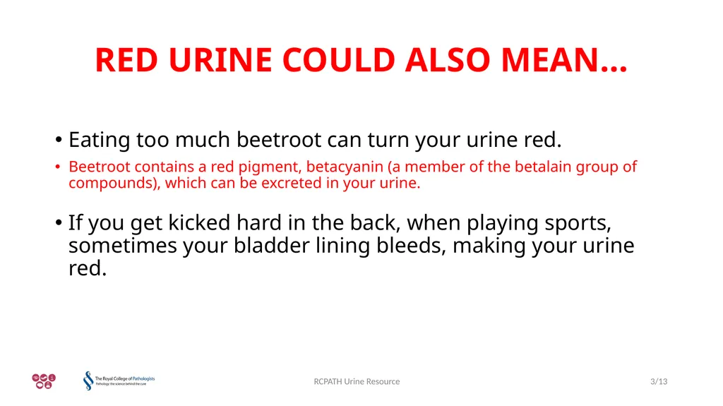 URINE TROUBLE URINE RESOURCE RCPATH Urine Resource - slide 3 of 13