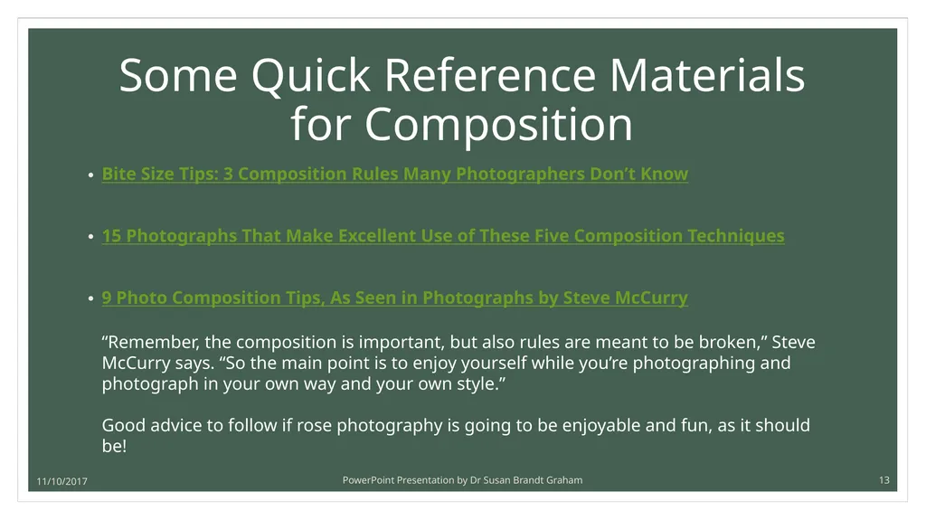 Photographing Roses: understanding and using the - slide 13 of 43