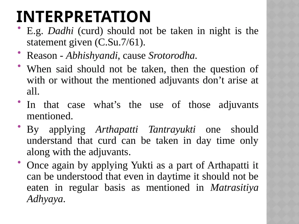 TANTRAYUKTI And ITS APPLICATION IN THE - slide 96 of 105