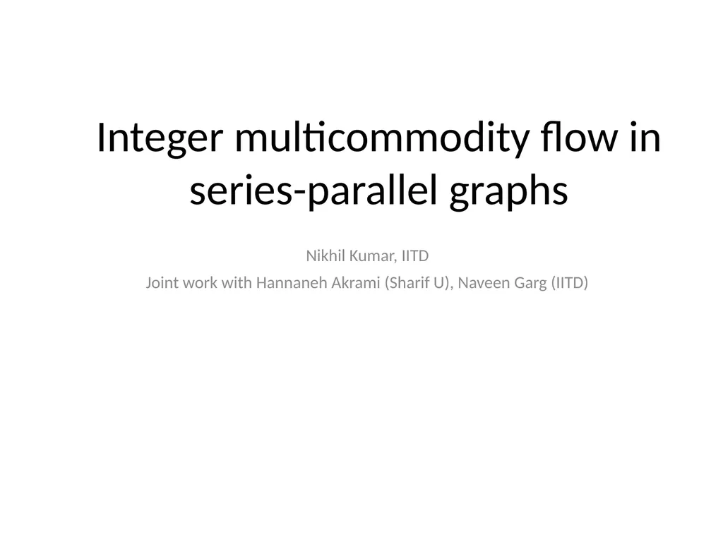 Integer multicommodity flow in series-parallel