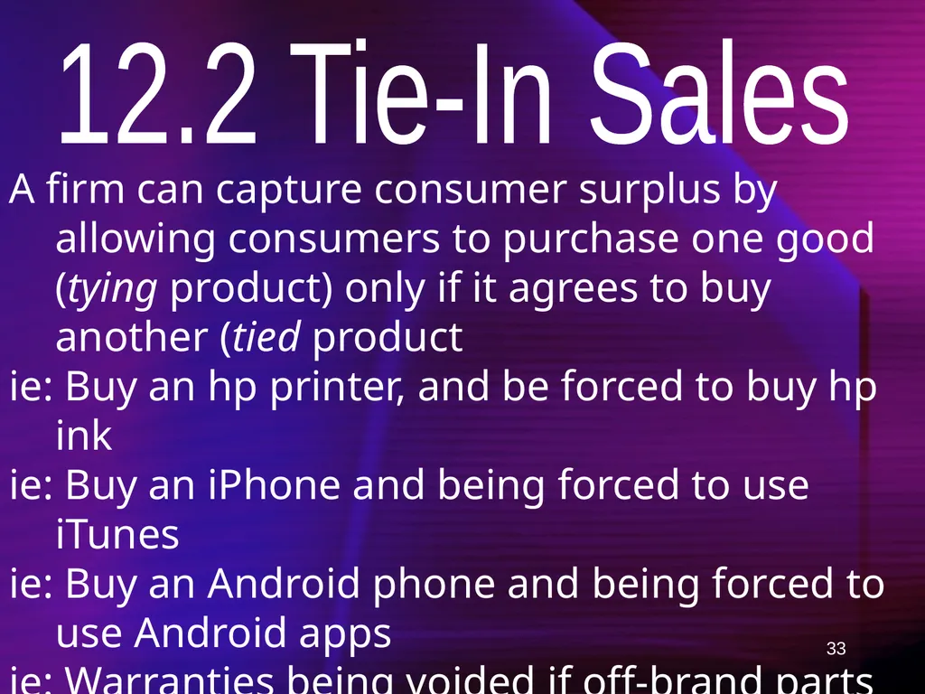 1 Ch 12: Capturing Surplus Any firm with market - slide 33 of 45