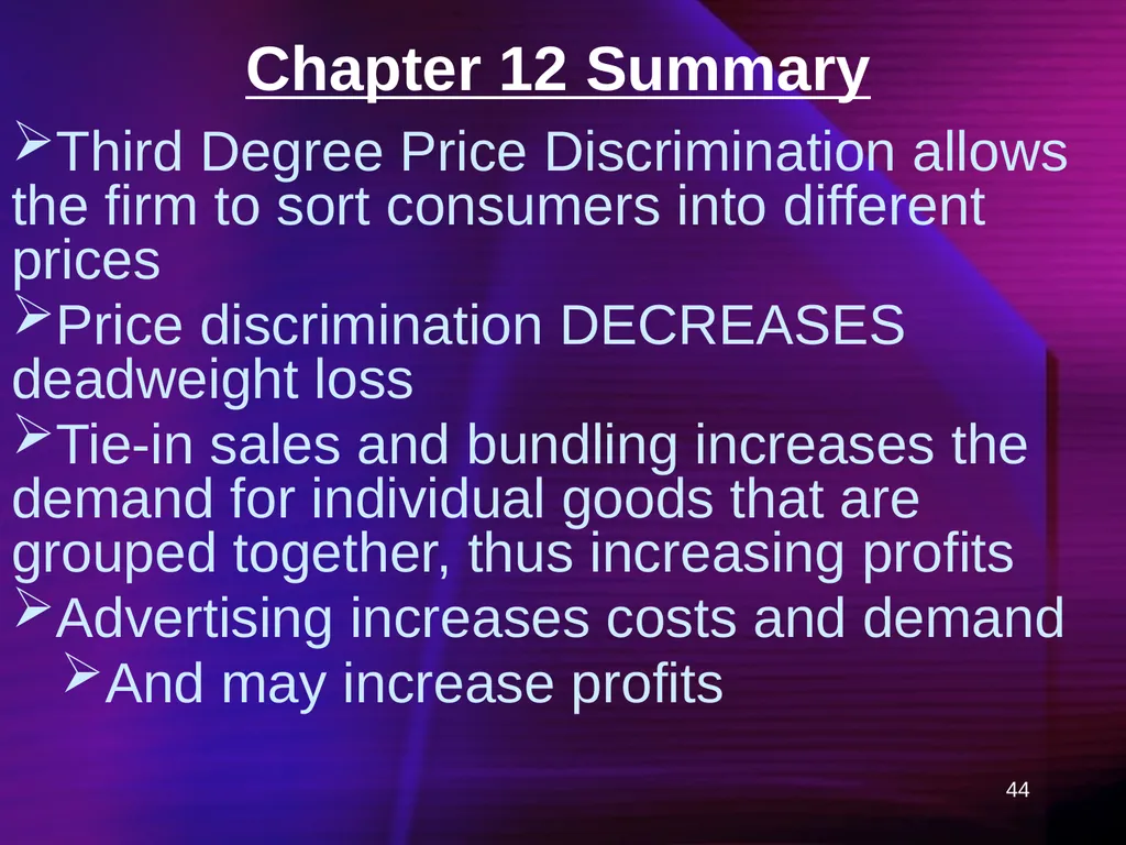 1 Ch 12: Capturing Surplus Any firm with market - slide 44 of 45