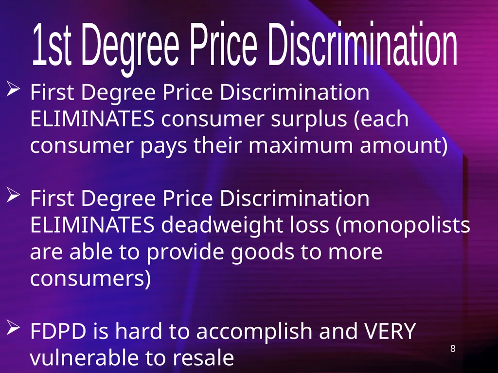 1 Ch 12: Capturing Surplus Any firm with market - slide 8 of 45