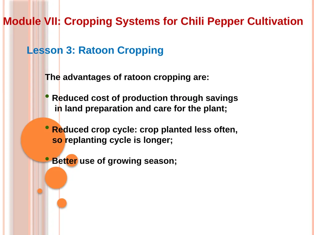 Module VII: Cropping Systems for Chili Pepper - slide 3 of 9