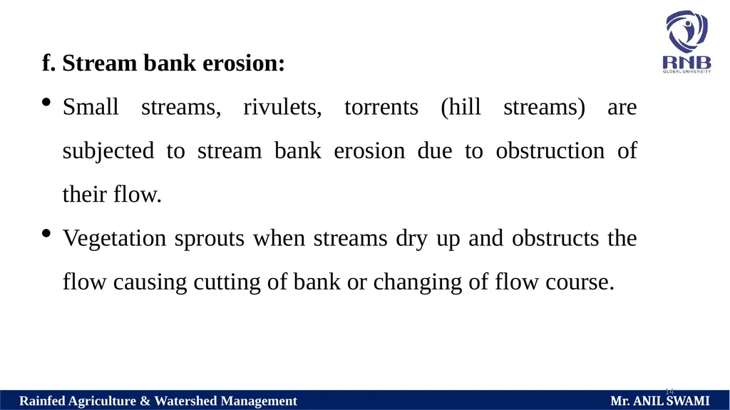 SOIL AND WATER CONSERVATION TECHNIQUES Delivered - slide 14 of 66