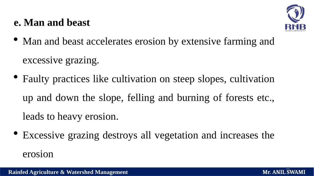 SOIL AND WATER CONSERVATION TECHNIQUES Delivered - slide 20 of 66