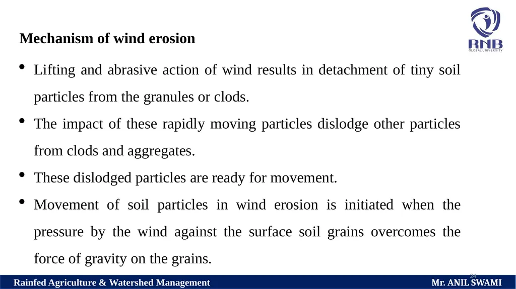 SOIL AND WATER CONSERVATION TECHNIQUES Delivered - slide 24 of 66