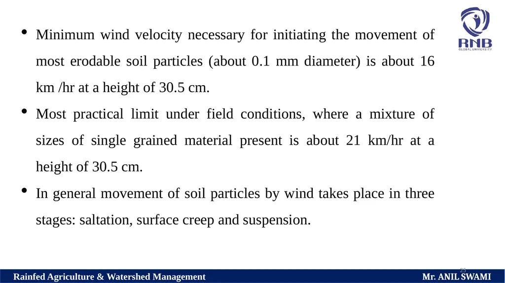 SOIL AND WATER CONSERVATION TECHNIQUES Delivered - slide 25 of 66