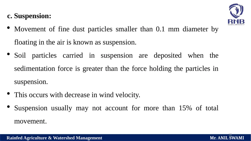 SOIL AND WATER CONSERVATION TECHNIQUES Delivered - slide 28 of 66