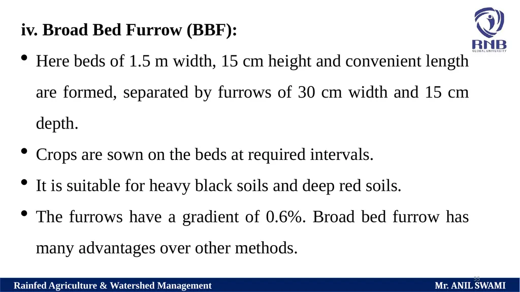 SOIL AND WATER CONSERVATION TECHNIQUES Delivered - slide 55 of 66