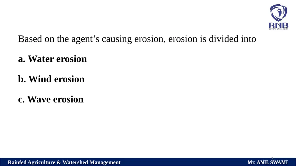 SOIL AND WATER CONSERVATION TECHNIQUES Delivered - slide 7 of 66