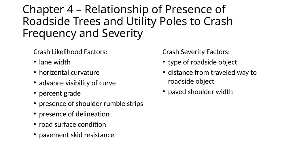 Proposed Guidance for Fixed Objects in the - slide 12 of 22