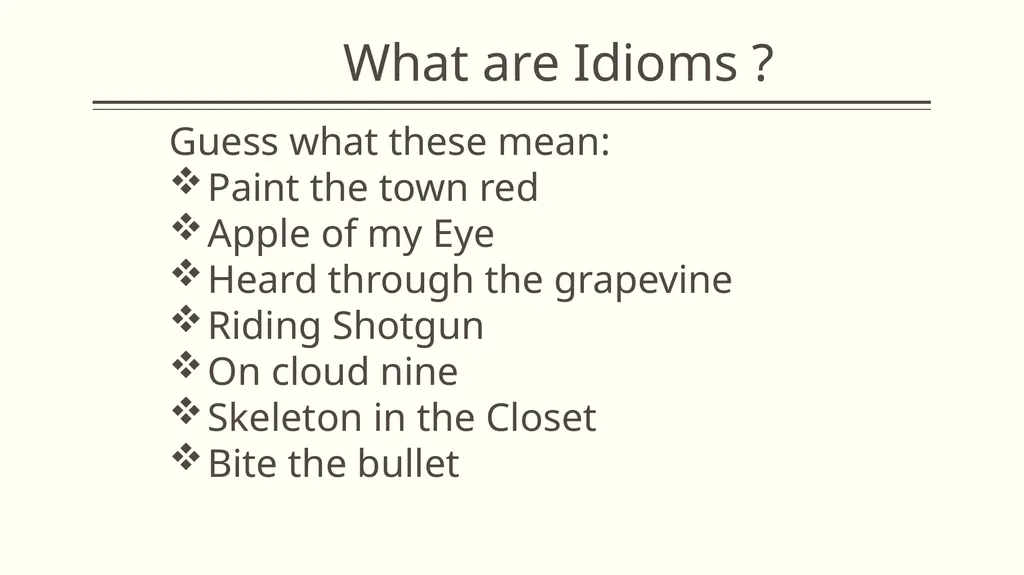 Collocation and idiom What is collocation ? - slide 22 of 24