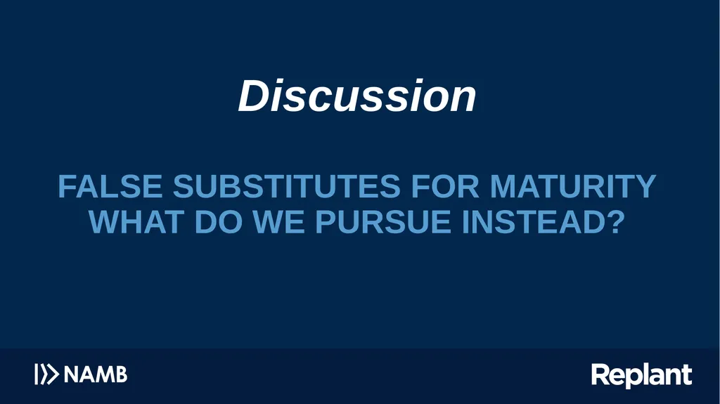 Pursuing Church Maturity Missing the target has - slide 27 of 34