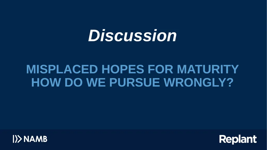 Pursuing Church Maturity Missing the target has - slide 28 of 34