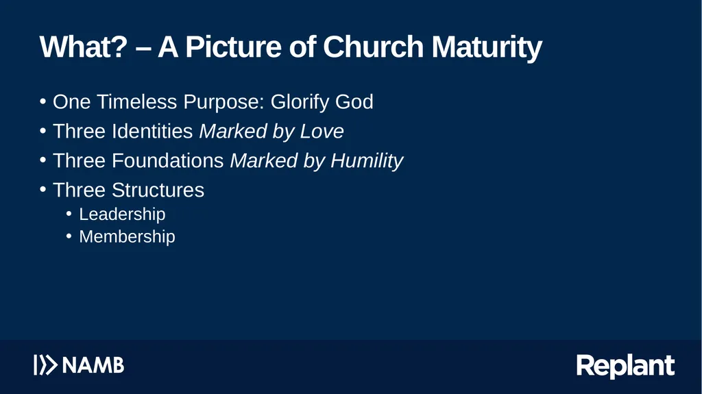 Pursuing Church Maturity Missing the target has - slide 23 of 34