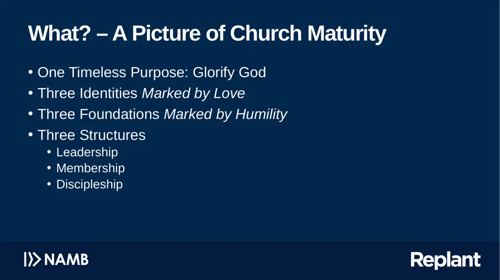 Pursuing Church Maturity Missing the target has - slide 24 of 34