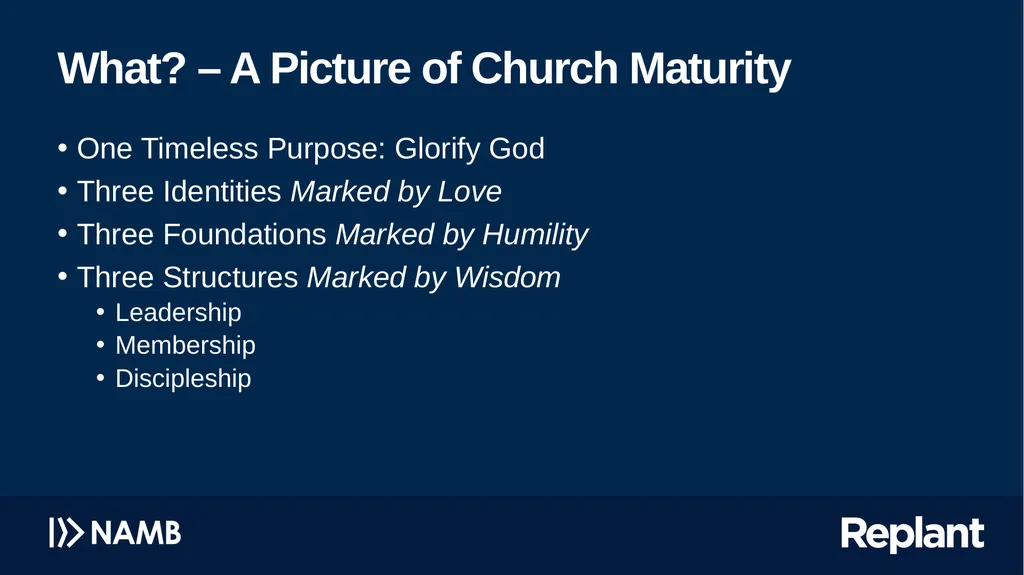 Pursuing Church Maturity Missing the target has - slide 25 of 34