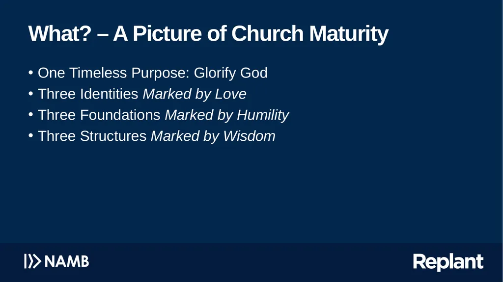 Pursuing Church Maturity Missing the target has - slide 26 of 34
