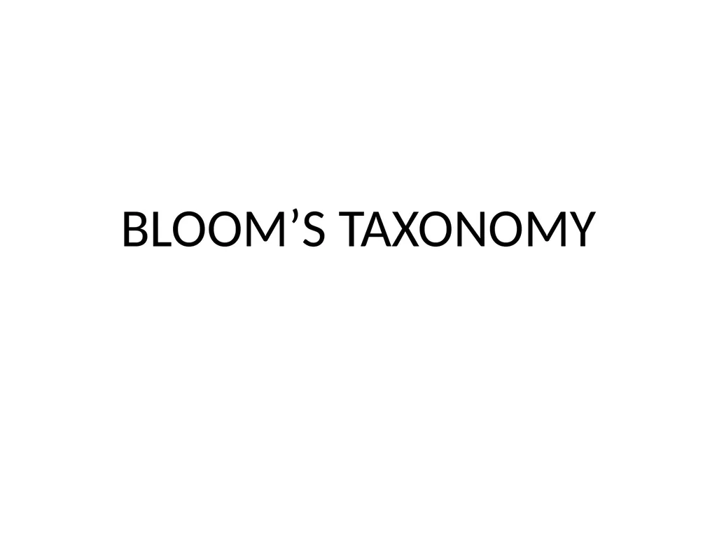 BLOOM’S TAXONOMY The Knowledge Dimension (noun