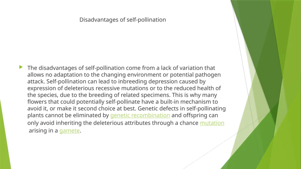 Pollination Pollination is the transfer of pollen - slide 9 of 22