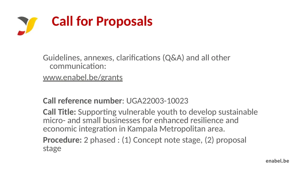 Call For Proposals Supporting vulnerable youth to - slide 3 of 66