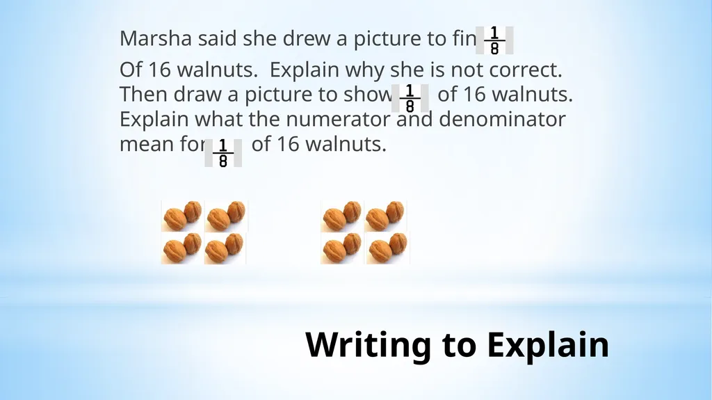 Fractional Parts of a Set Lesson 9-4 Obective I - slide 15 of 19