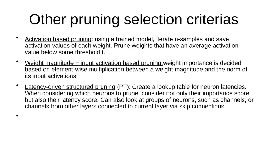 I read papers related to pruning and reducing the - slide 15 of 17