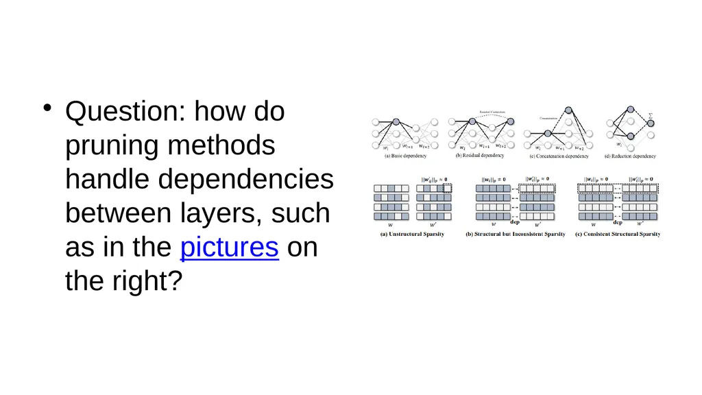 I read papers related to pruning and reducing the - slide 2 of 17