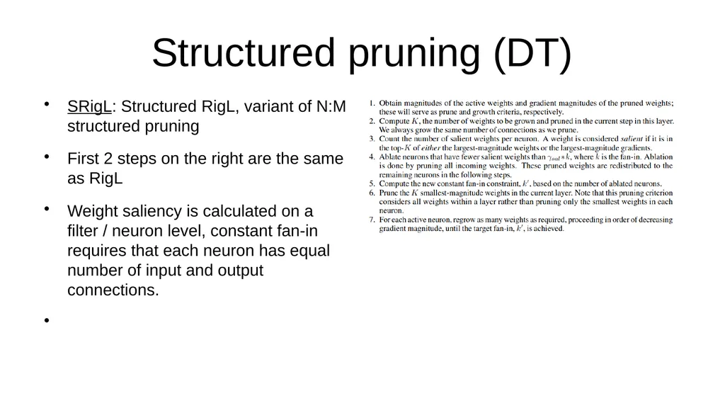 I read papers related to pruning and reducing the - slide 11 of 17