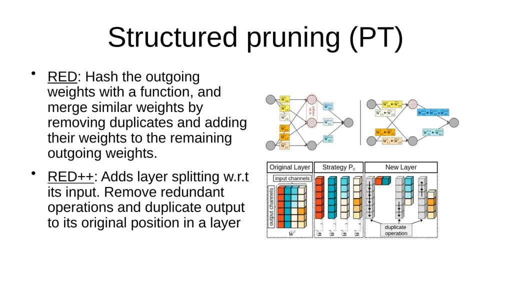 I read papers related to pruning and reducing the - slide 12 of 17