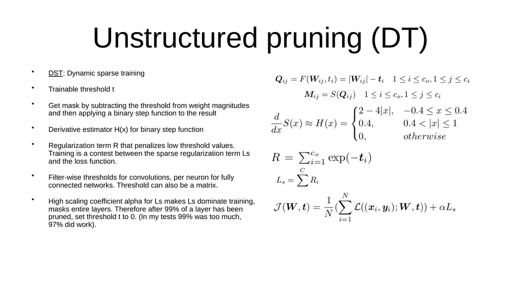 I read papers related to pruning and reducing the - slide 7 of 17