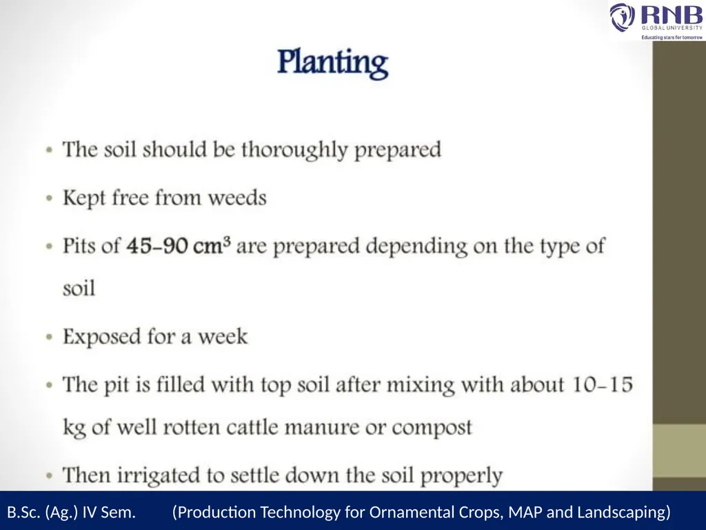 Course Name- Production Technology for Ornamental - slide 10 of 21