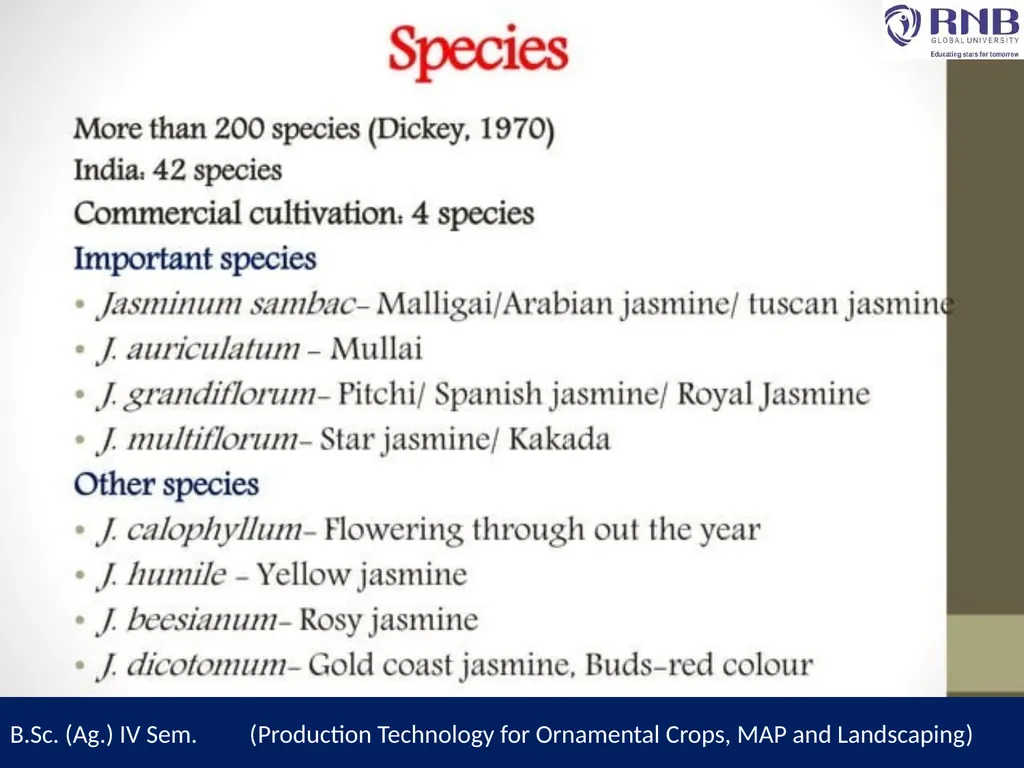 Course Name- Production Technology for Ornamental - slide 6 of 21