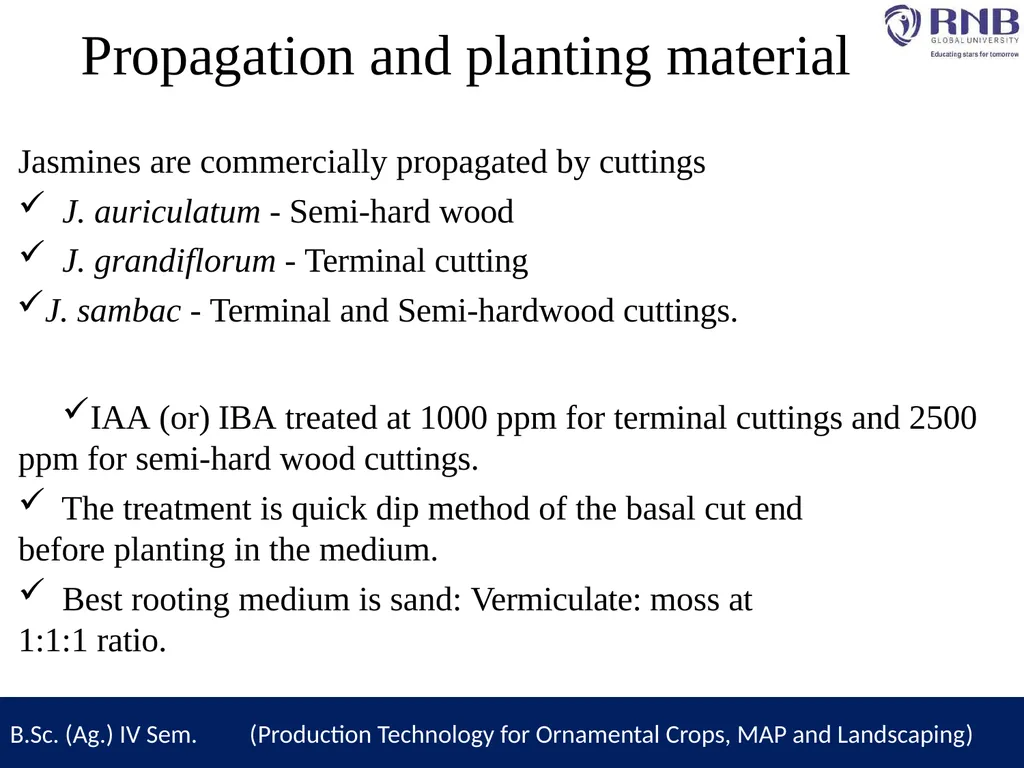 Course Name- Production Technology for Ornamental - slide 9 of 21