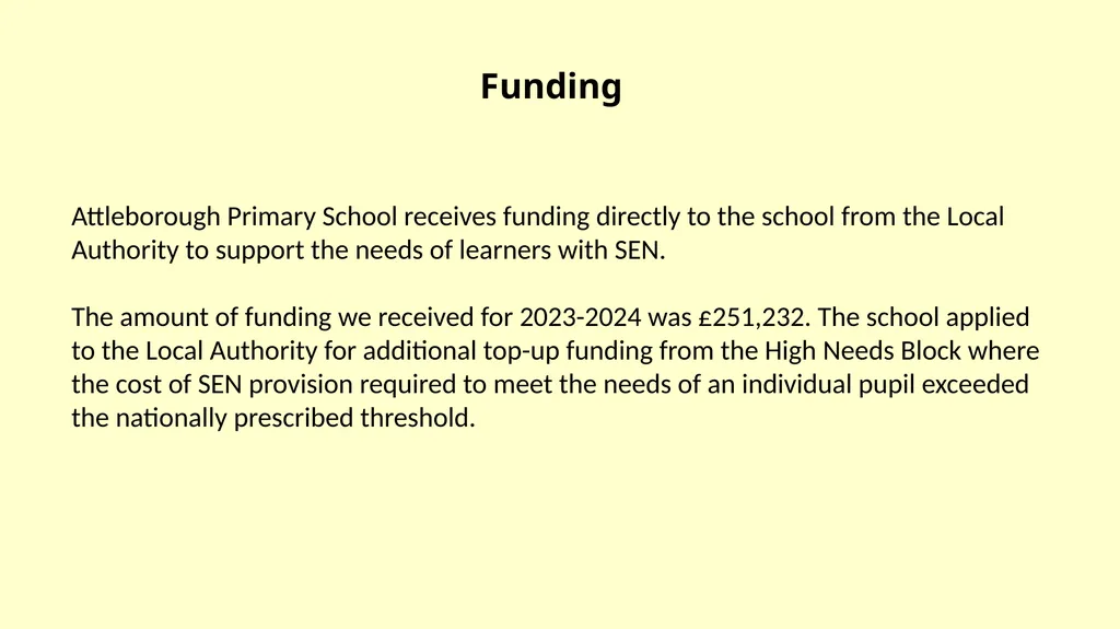 SEN Information Report for Attleborough Primary - slide 11 of 28