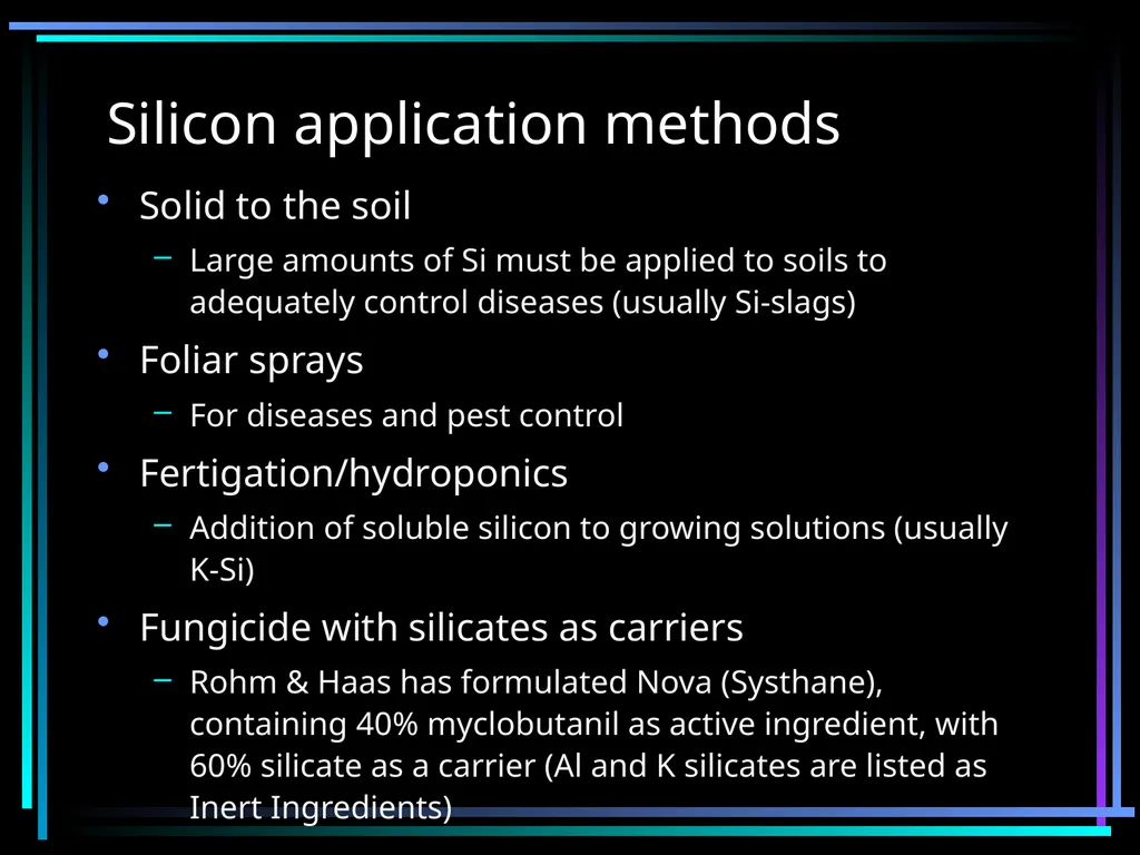 SILICON FERTILIZATION History Justius von Liebig - slide 18 of 23