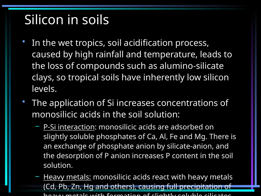 SILICON FERTILIZATION History Justius von Liebig - slide 7 of 23
